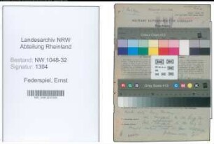 Entnazifizierung Ernst Federspiel , geb. 08.08.1894 (Beamter)