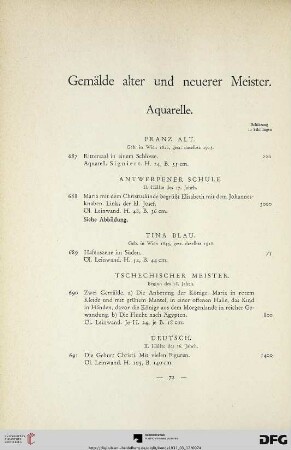 Gemälde alter und neuerer Meister (Nr. 687-798)
