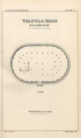 Plate I. Toluvila ruins. Building No. 87. Plan