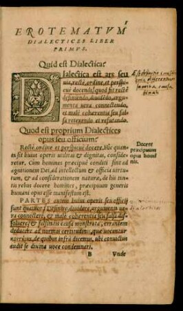 Erotematum Dialectices Liber Primus.