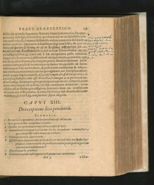 Caput XIII. De exceptione litis pendentis.
