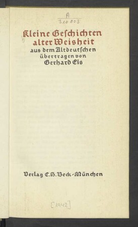 Kleine Geschichten alter Weisheit