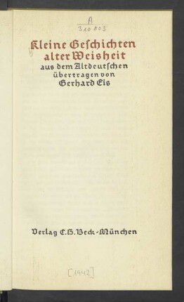 Kleine Geschichten alter Weisheit