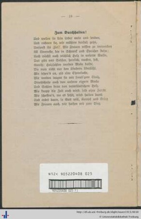 Zum Durchhalten!