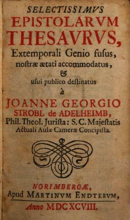 Selectissimus Epistolarum Thesaurus
