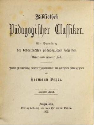 Joh. Friedr. Herbart's Pädagogische Schriften : mit Herbarts Biographie, 2