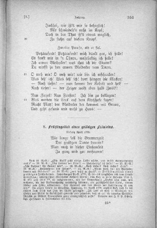 8. Frühlingslied eines gnädigen Fräuleins.
