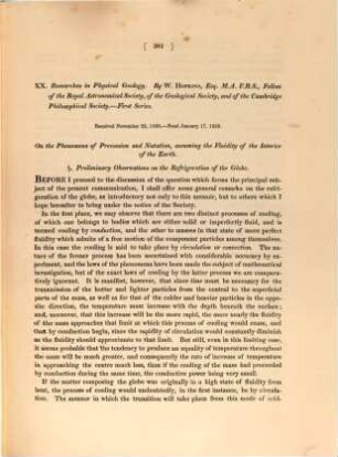 Researches in physical geology, 1. First series