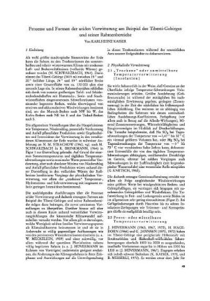 Prozesse und Formen der ariden Verwitterung am Beispiel des Tibesti-Gebirges und seiner Rahmenbereiche