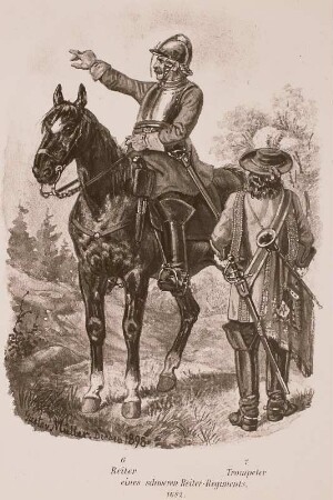 Reiter und Trompeter eines schweren Reiter-Regiments, 1682