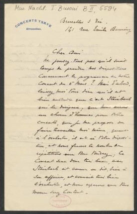 Brief an Ferruccio Busoni : 03.12.1904