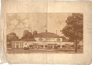 Niemeyer, Adalbert; Köln; Deutsche Werkbundausstellung - Ausstellungscafe (Perspektive)
