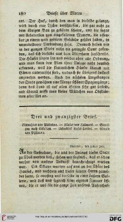 Drei und zwanzigster Brief