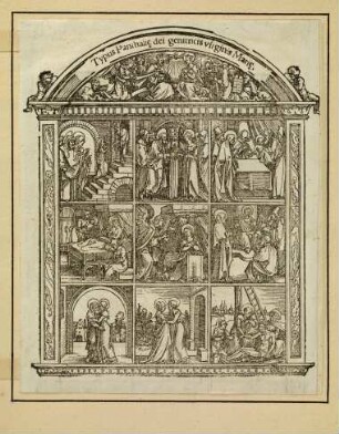 Altar mit Szenen aus dem Marienleben