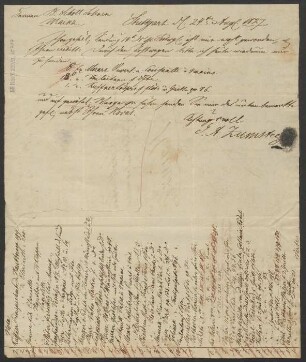 Brief an B. Schott's Söhne : 24.08.1827