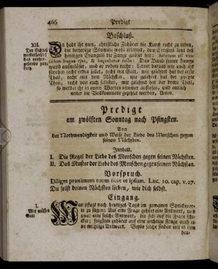 Predigt am zwölften Sonntag nach Pfingsten.