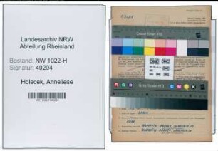 Entnazifizierung Anneliese Holecek , geb. 07.04.1913 ()