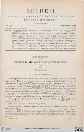 15: Recherches sur plusieurs plantes connues des anciens égyptiens, [2]