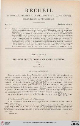 15: Recherches sur plusieurs plantes connues des anciens égyptiens, [2]