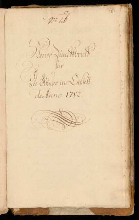 No. Glaser in Caßell de Anno 1782.