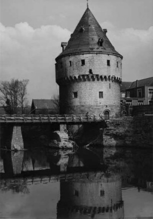 Turm der Broel-Brücke, Kortrijk, Flandern, Belgien