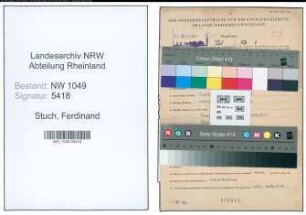 Entnazifizierung Ferdinand Stuch , geb. 04.08.1902 (Lehrer)