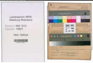 Entnazifizierung Helmut Herr , geb. 28.09.1920 (Angestellter)