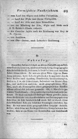 Nekrolog : [Johann Jakob Volkmann]