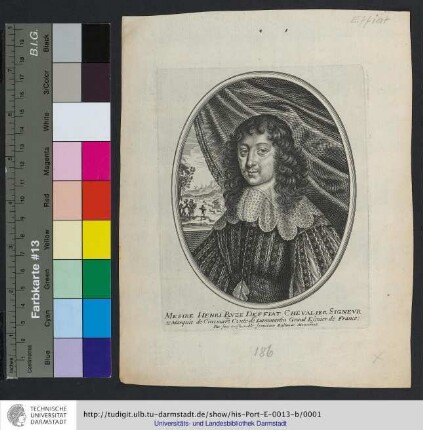Mesire Henri Rvze DEffiat Chevalier Signevr & Marquis de Cincmars Conte de Dammartin Grand Escuier de France / Par son tres humble seruiteur Baltazar Moncornet