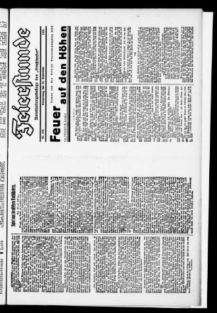 Die Feierstunde. 1919-1939