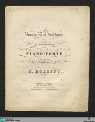 Vocalises et solfèges : avec accompagneemnt de piano-forte