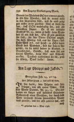 838-850, Am Tage Philippi und Jakobi