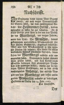 152-160, Nachschrift