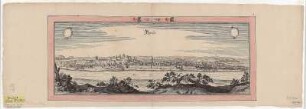 Ansicht der Stadt Pirna über die Elbe gesehen, Kupferstich, 1650