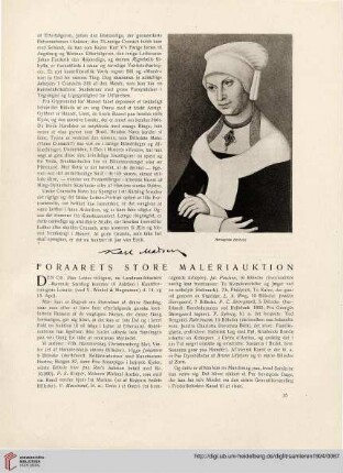 1: Foraarets store Maleriauktion