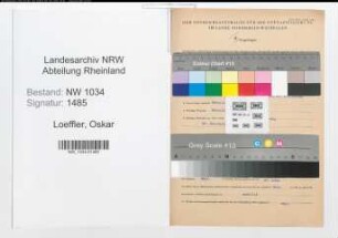 Entnazifizierung Oskar Loeffler , geb. 26.02.1884 (Offizier)
