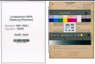Entnazifizierung Adolf Greiff, geb. 13.05.1901 (Angestellter)