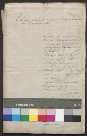 Resignation des Stiftssängers und Kanonikers Johann Rudolph Burkhardt