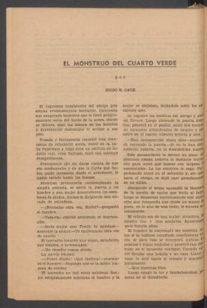 El monstruo del cuarto verde