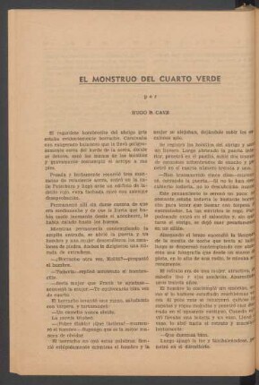 El monstruo del cuarto verde