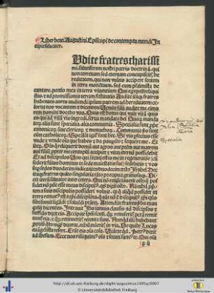Liber beati Augustini Episcopi de contemptu mundi...