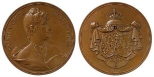 Fürstenhäuser, Sonderburg-Augustenburg; Auguste-Victoria, Deutsche Kaiserin, Königin von Preussen 1858 - ; Portraitmedaille 1891