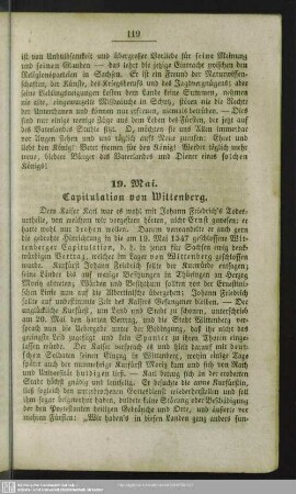 19. Mai. Capitulation von Wittenberg