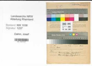Entnazifizierung Josef Dahm , geb. 12.07.1912 (Bergmann)