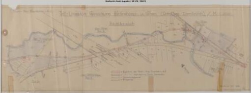 Birlinghoven, Dambroich: Teillageplan Gemarkung Birlinghoven und Söven (Ortslage Dambroich). Katasterplan mit Markierung des Eigentums der RSE und von Karl-Heinz Jonas, Dambroich.