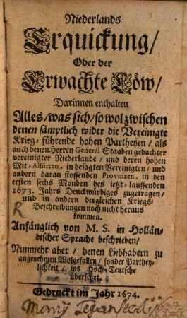 Niederlands Erquickung