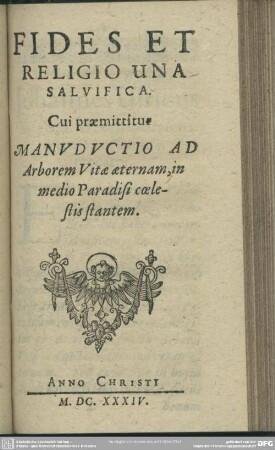 Fides Et Religio Una Salvifica