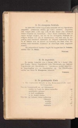 13. Die gynäkologische Klinik.