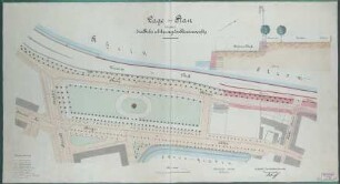 Lageplan betreffend die Beleuchtung des Rheinwerfts