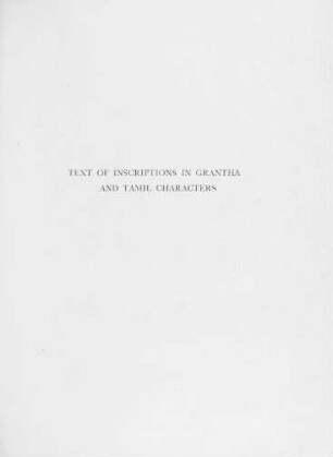 Inscriptions in Grantha and Tamil script